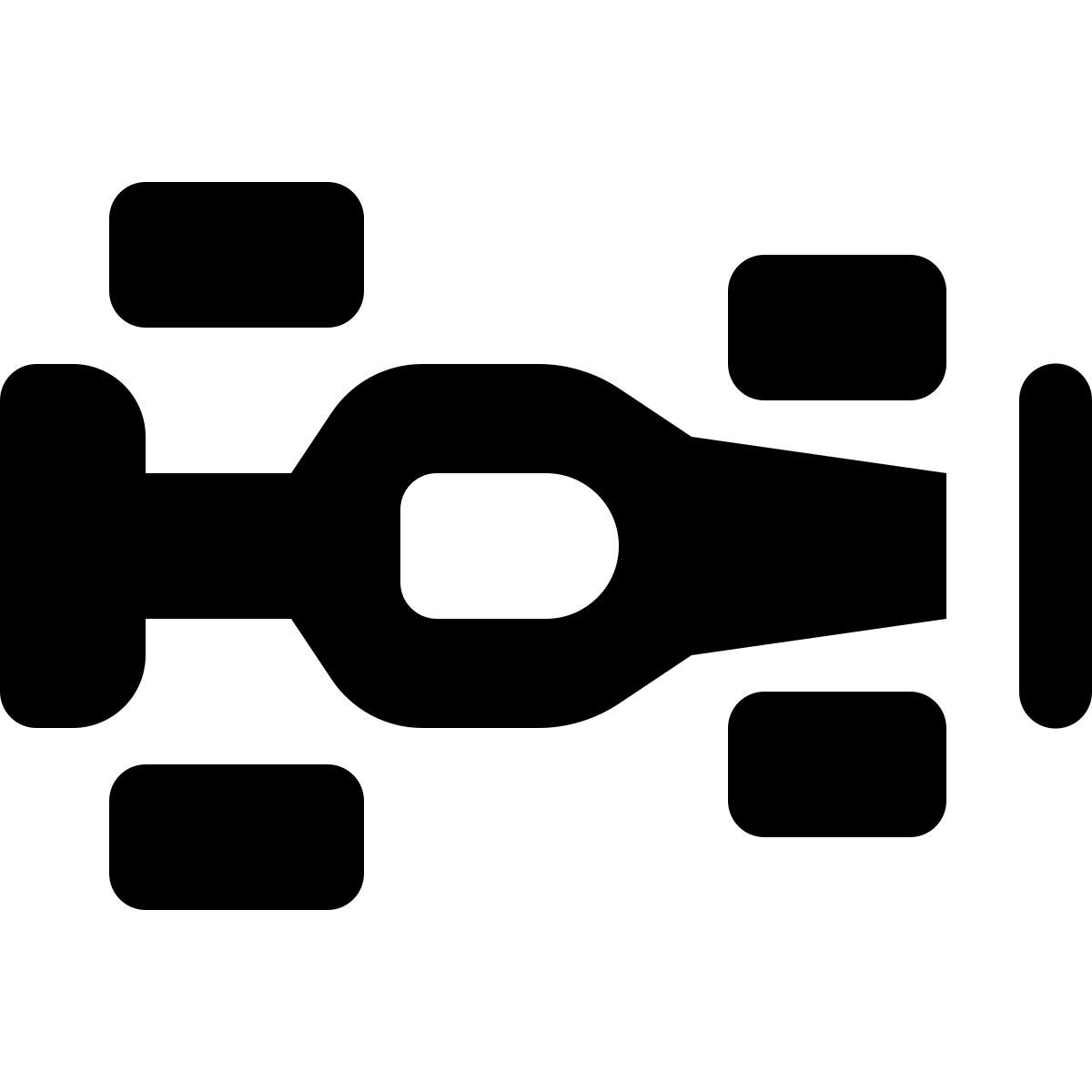 ios 17 glyph style f1 레이스 자동차의 최고 veiw icon