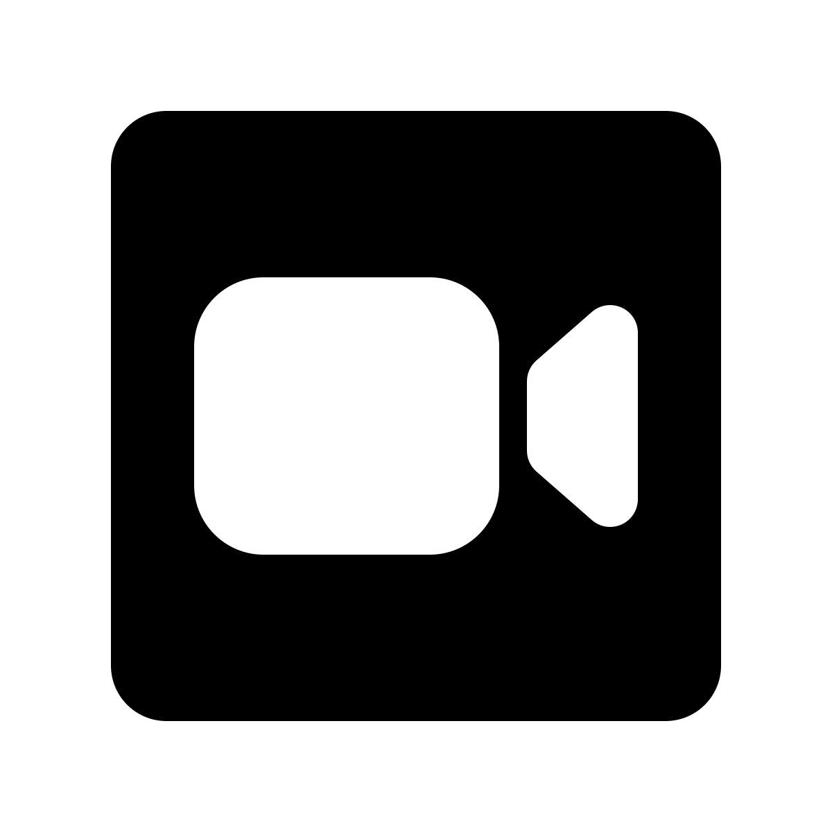 ios 17 glyph style 视频对话 icon