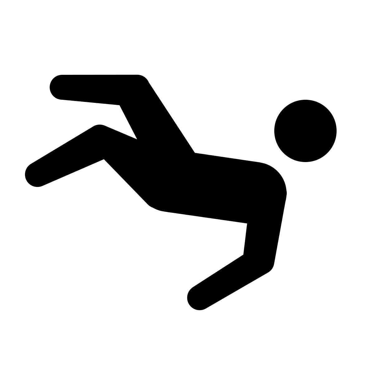 ios 17 glyph style 坠落的人 icon