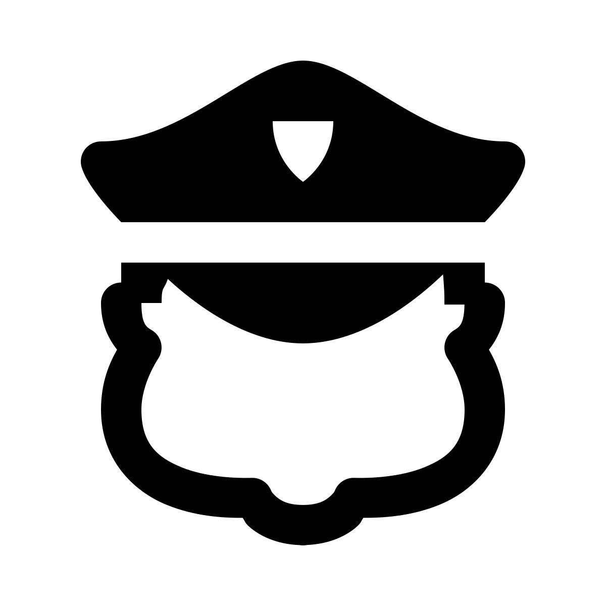 ios 17 glyph style fat cop icon