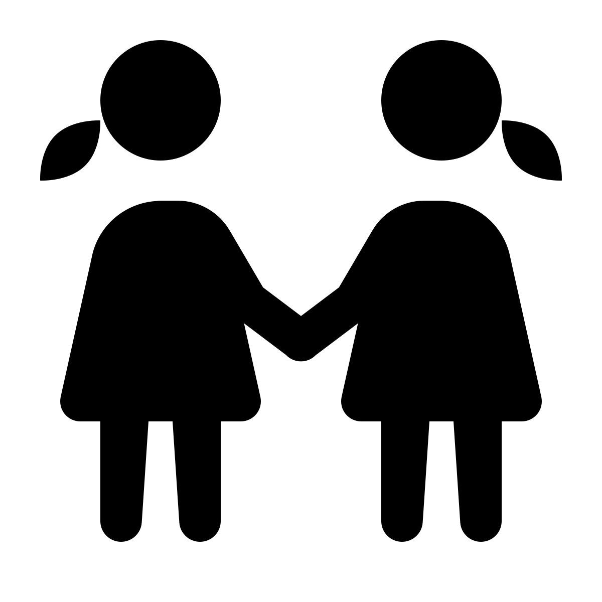 ios 17 glyph style reunión de mujeres icon