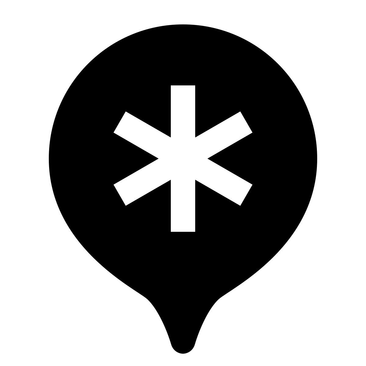 ios 17 glyph style find hospital icon