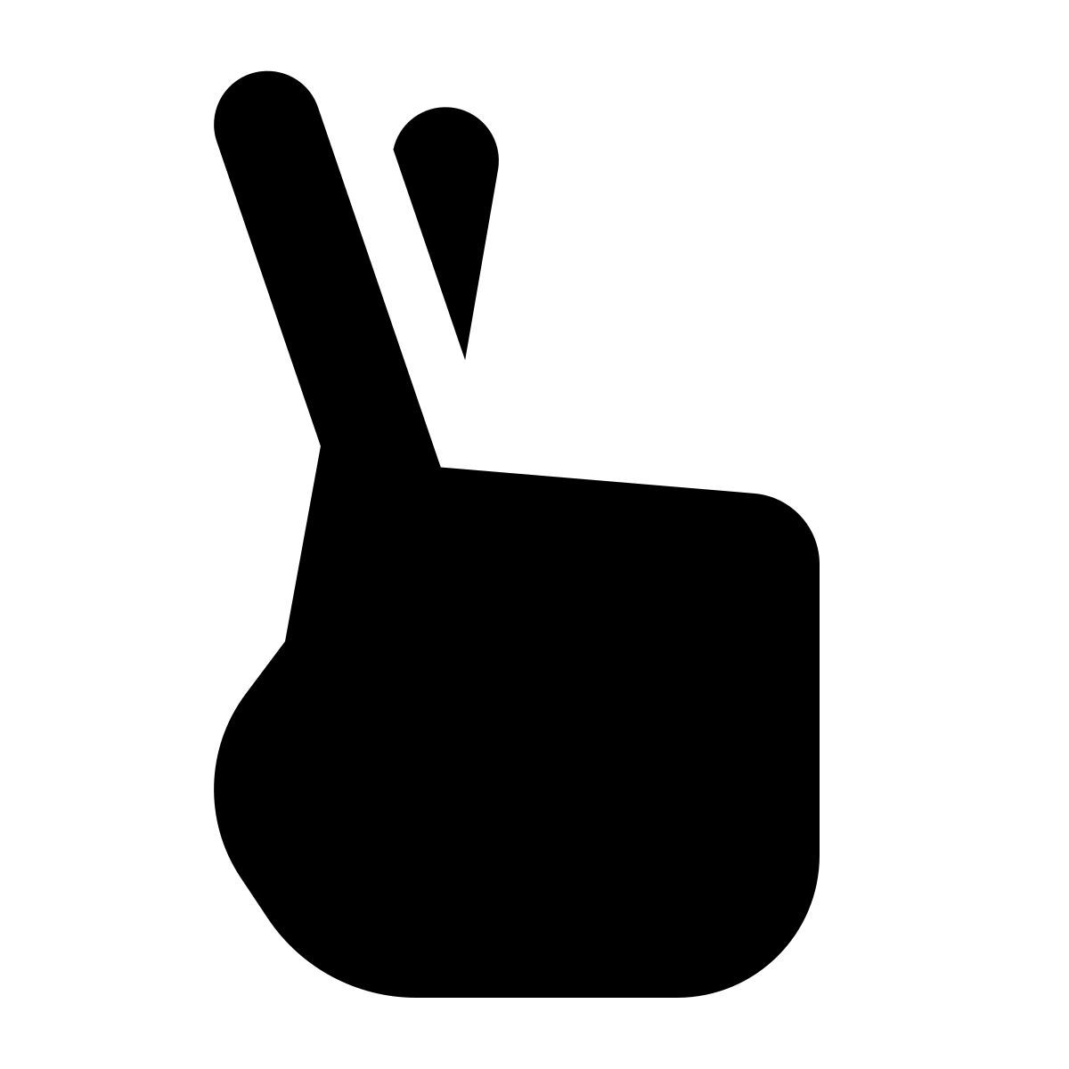 ios 17 glyph style 手指交叉 icon