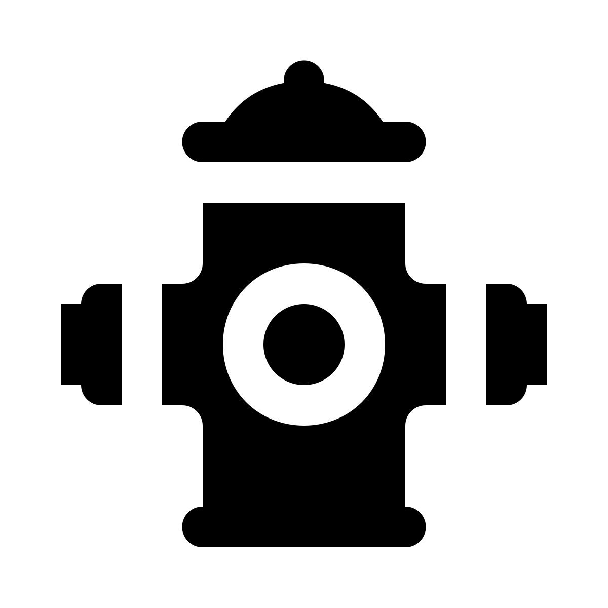 ios 17 glyph style boca de incendio icon