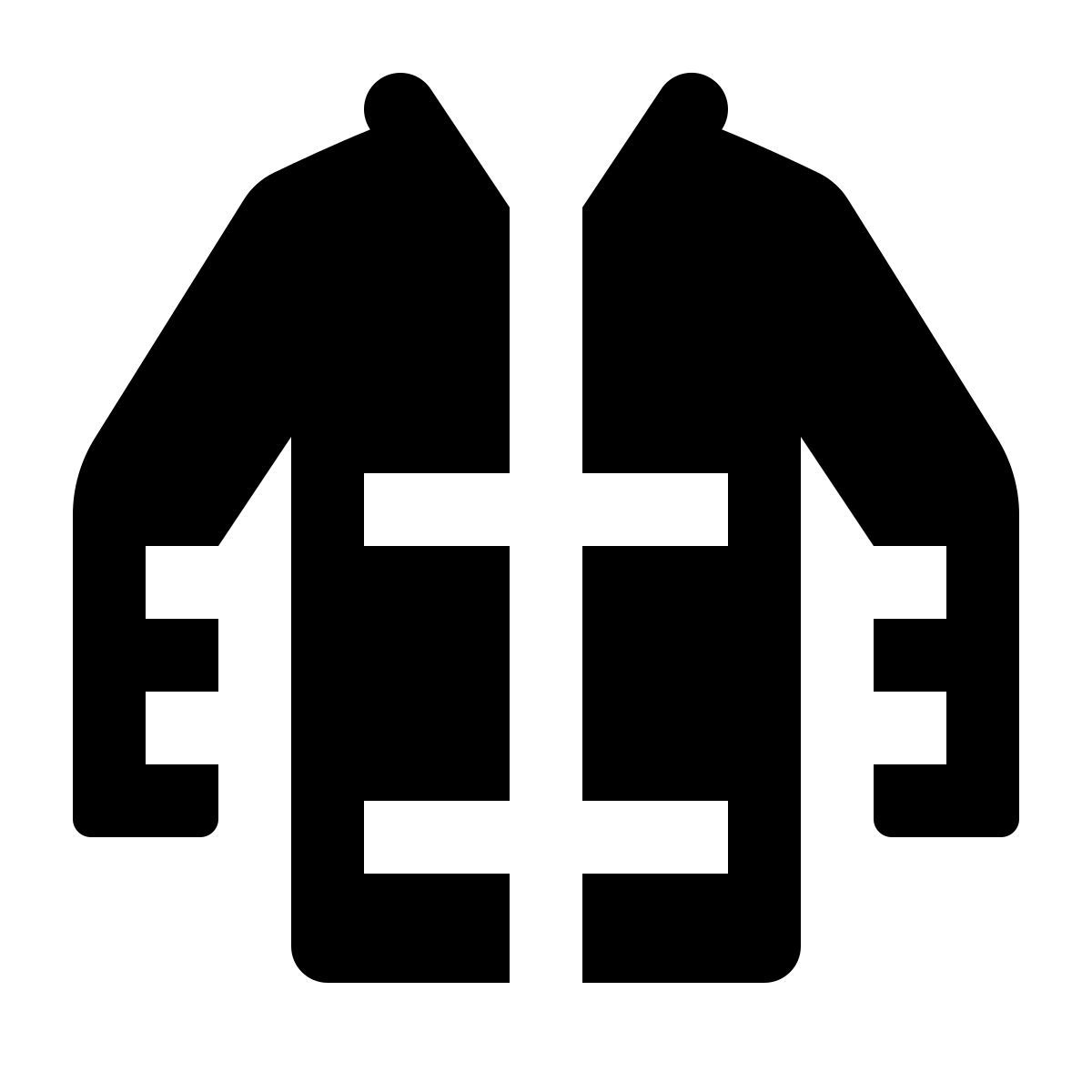 ios 17 glyph style cappotto da vigile del fuoco icon