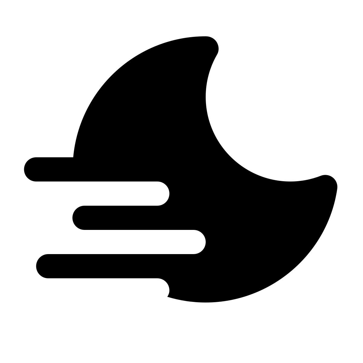 ios 17 glyph style 안개 밤 icon