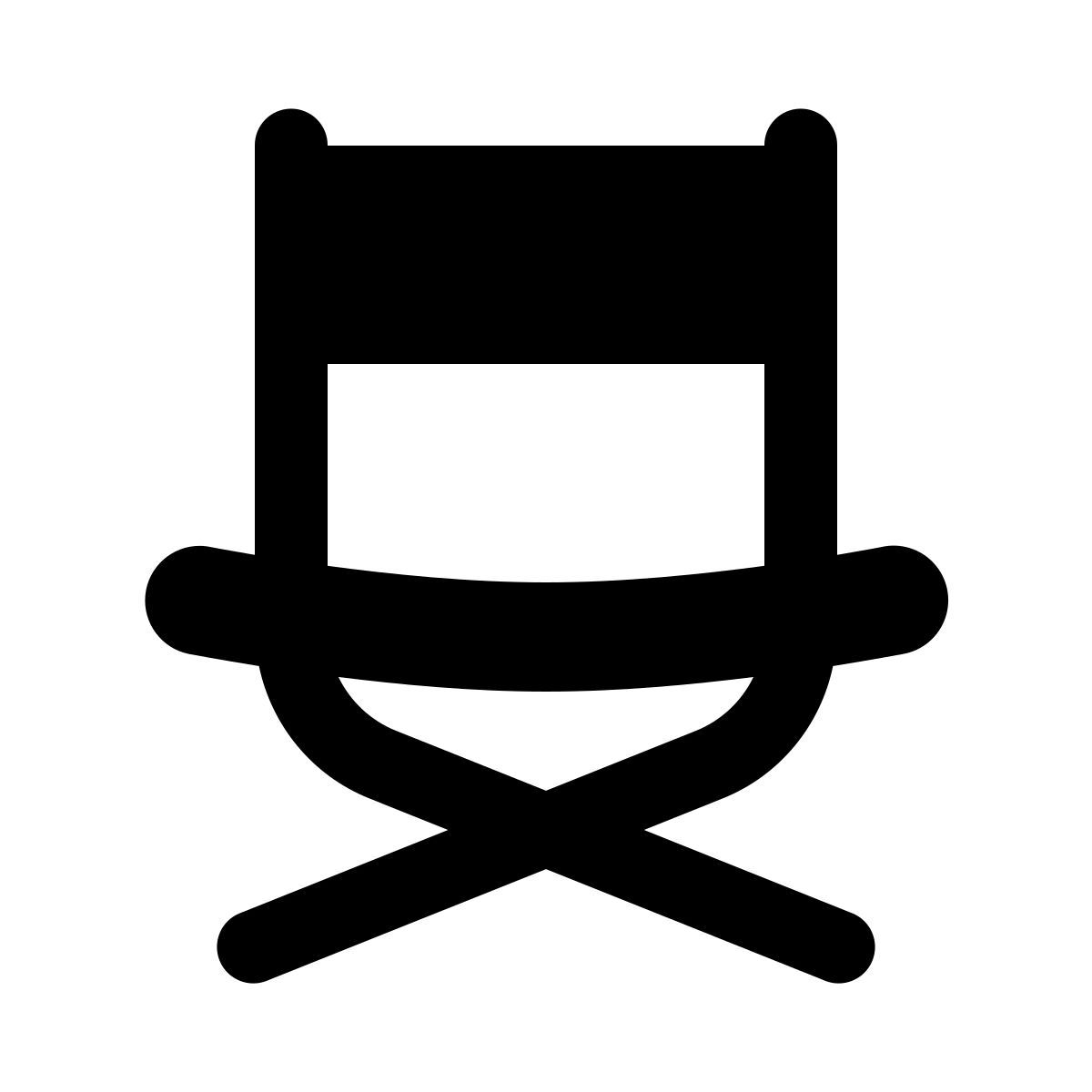 ios 17 glyph style cadeira dobrável icon