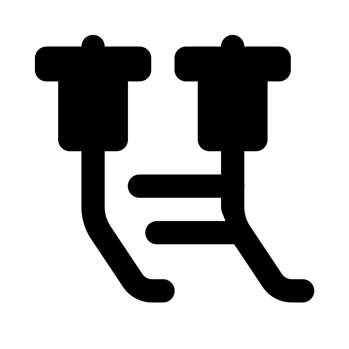 ios 17 glyph style trineo de bloqueo de fútbol icon