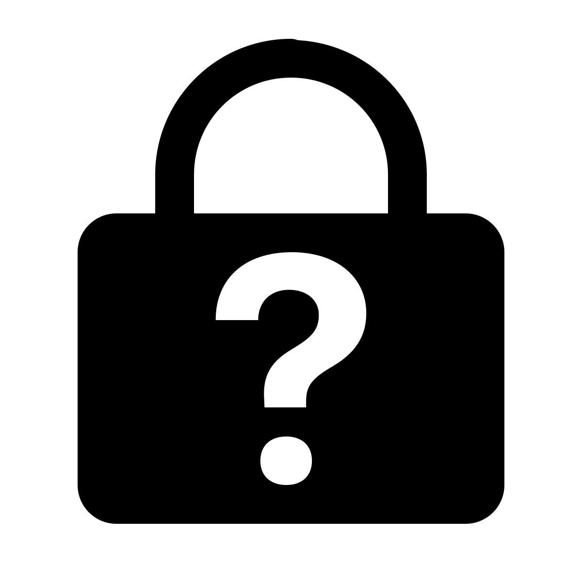 ios 17 glyph style mot de passe oublié icon