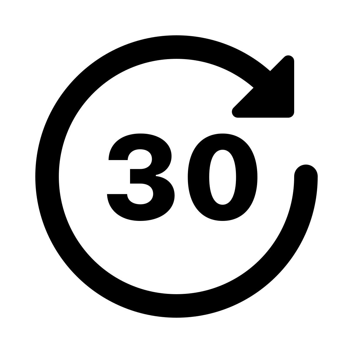 ios 17 glyph style forward 30 icon