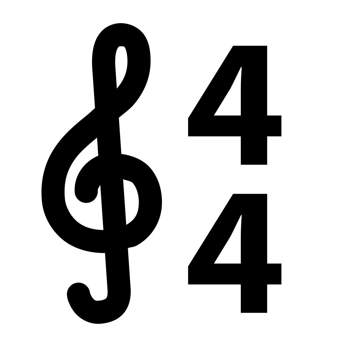 ios 17 glyph style four four icon