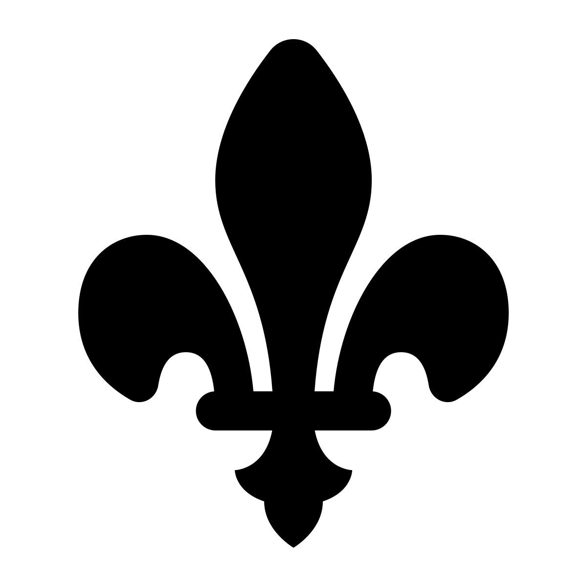 ios 17 glyph style francés canadiense fleur de lys icon