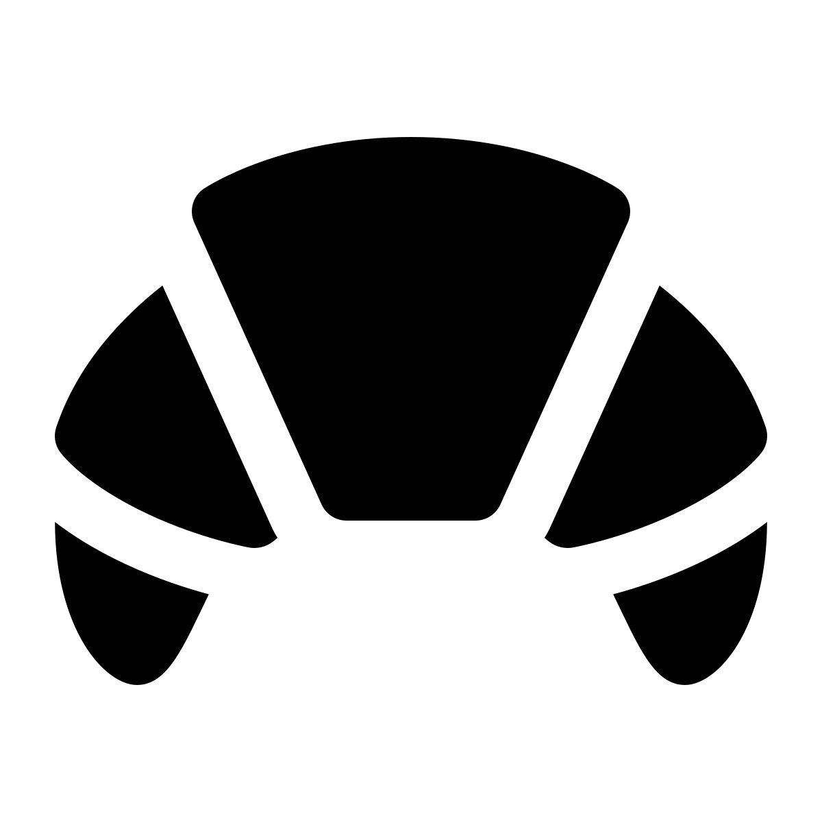 ios 17 glyph style 프랑스 크로와상 icon