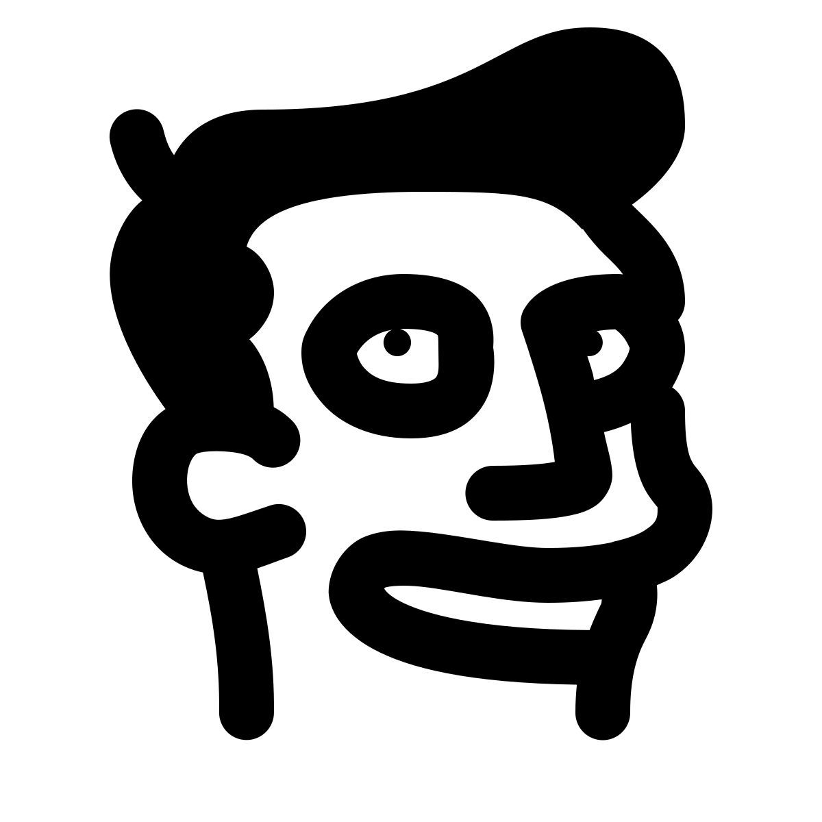 ios 17 glyph style futurama zapp brannigan icon