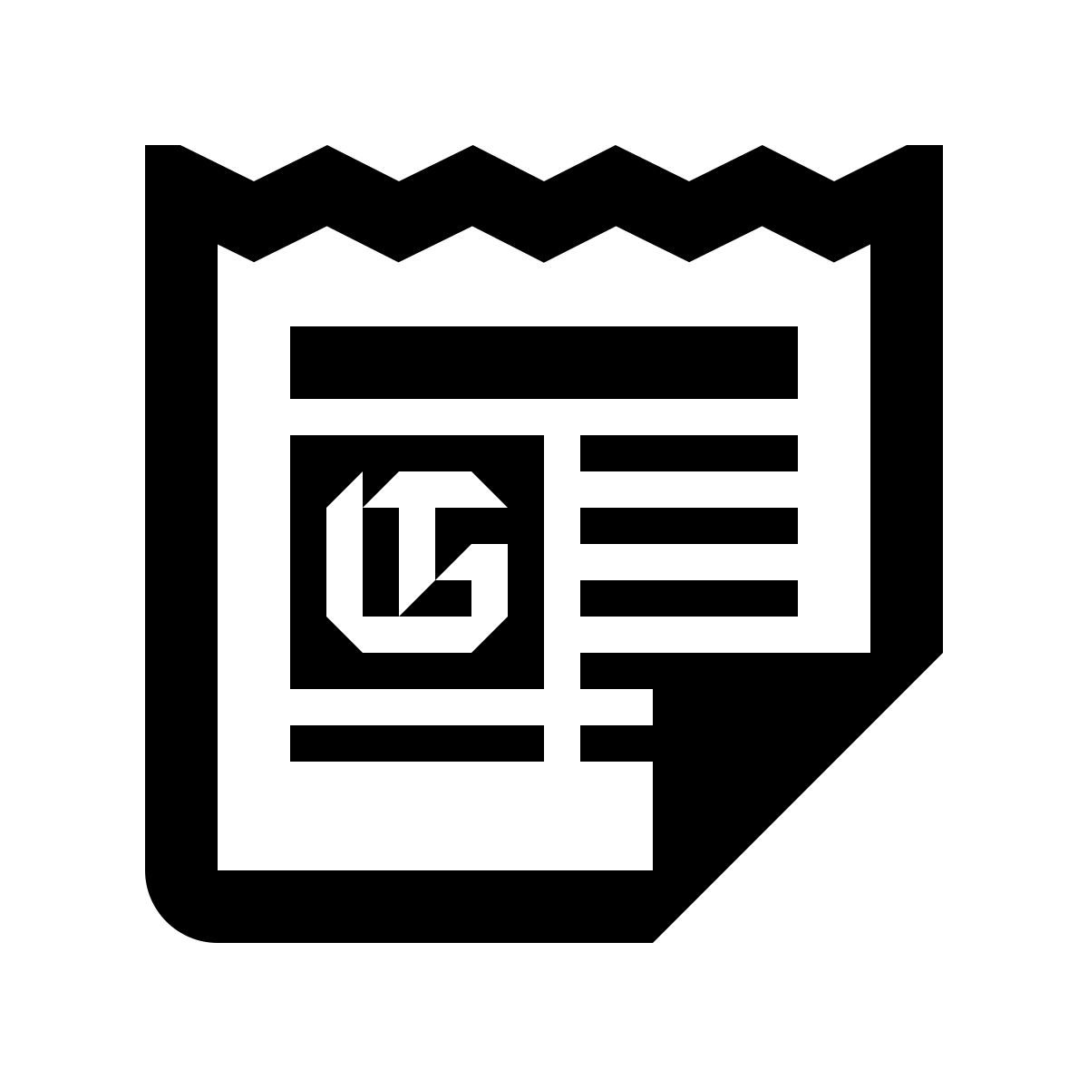 ios 17 glyph style 谷歌新闻 icon