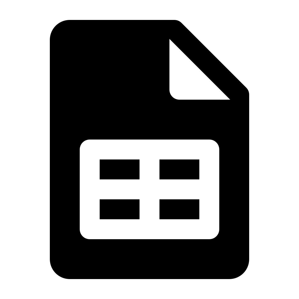 ios 17 glyph style google sheets icon