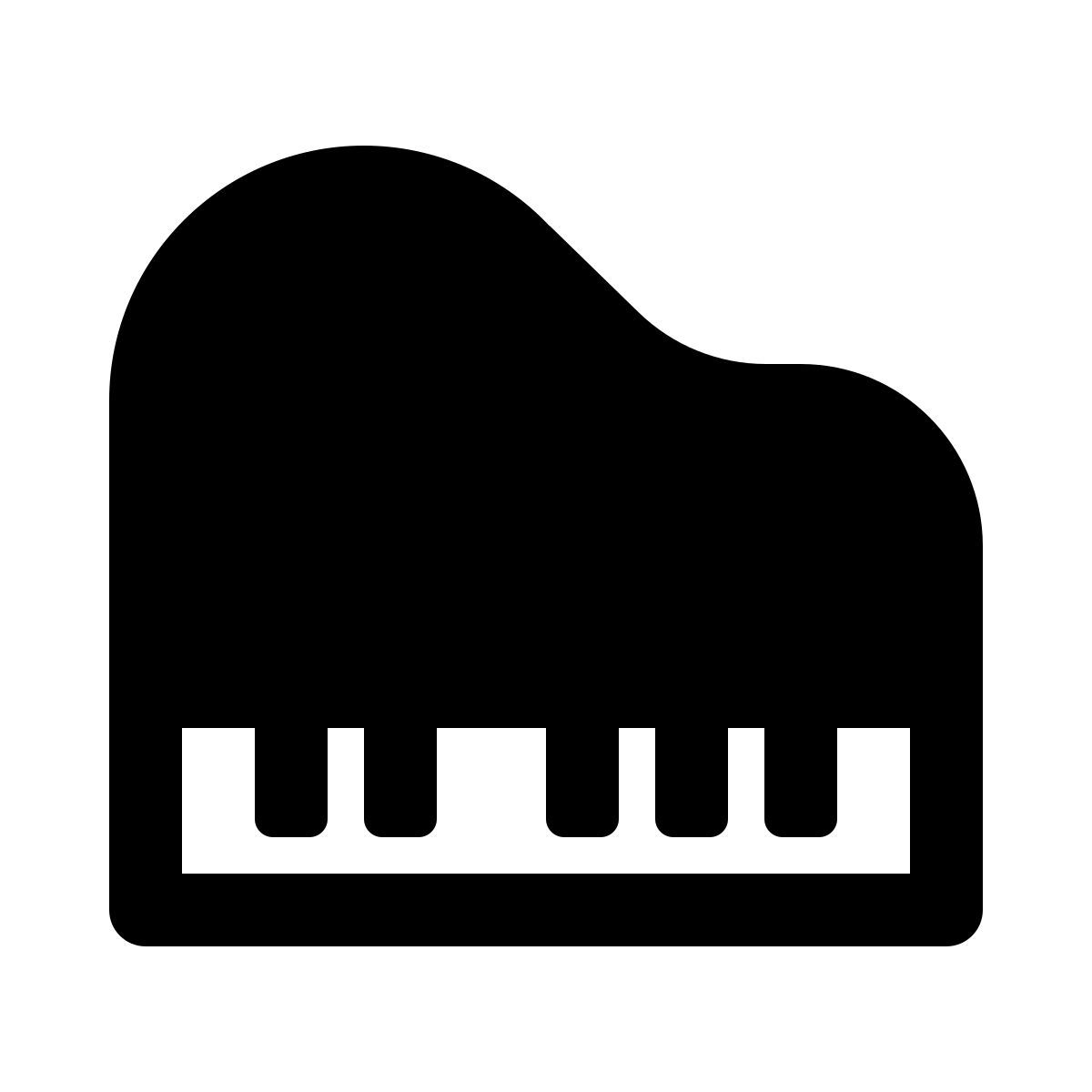 ios 17 glyph style grand piano icon