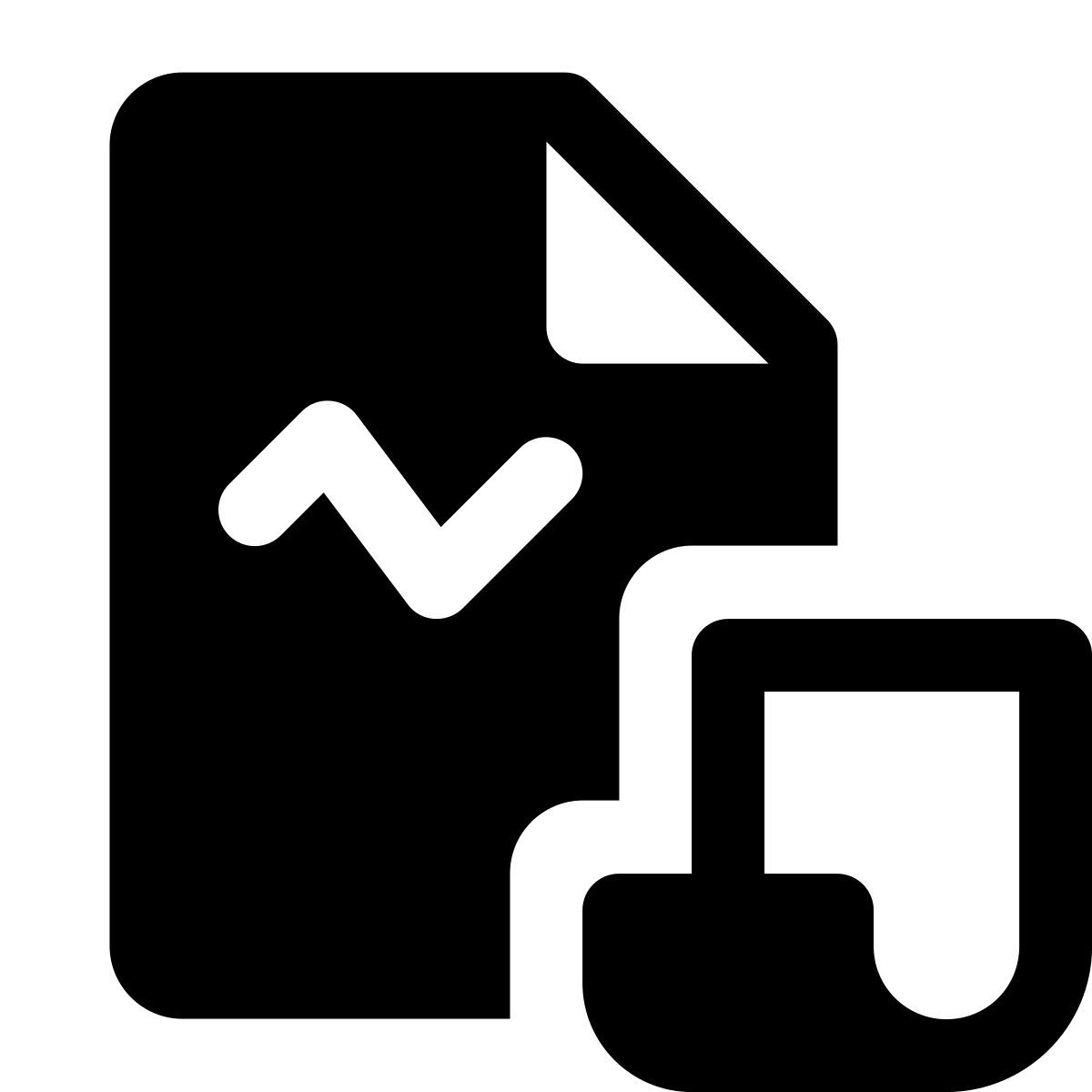 ios 17 glyph style roteiro de relatório gráfico icon