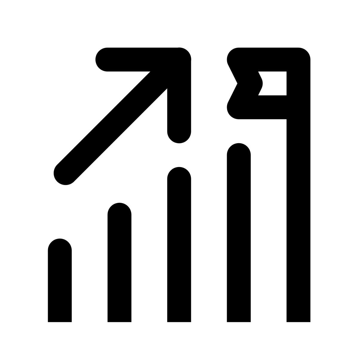 ios 17 glyph style 成长与旗帜 icon