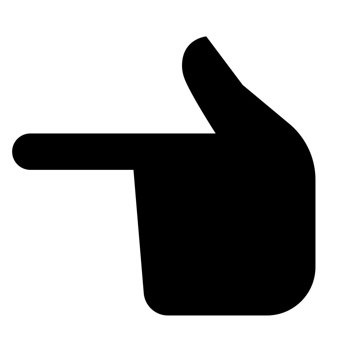 ios 17 glyph style mano a sinistra icon