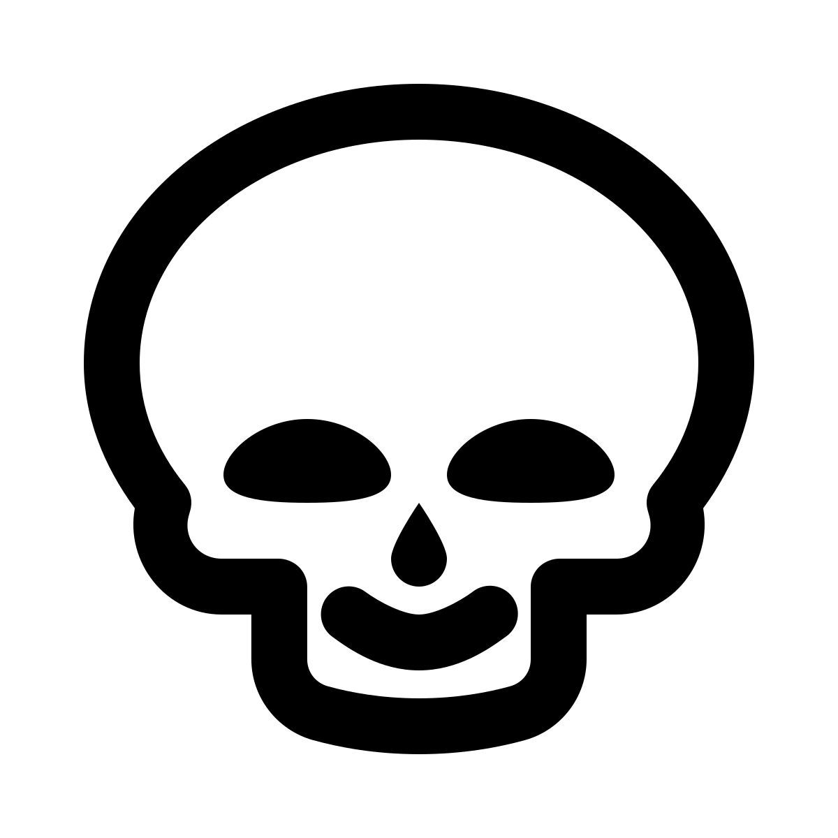 ios 17 glyph style 头骨 icon