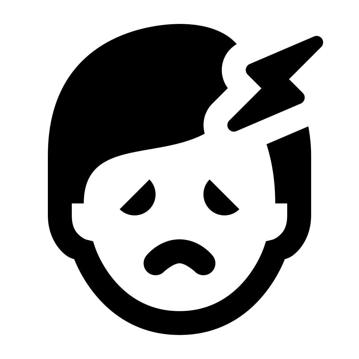 ios 17 glyph style 头痛 icon