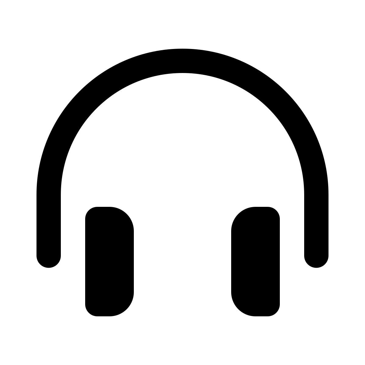 ios 17 glyph style 헤드폰 icon