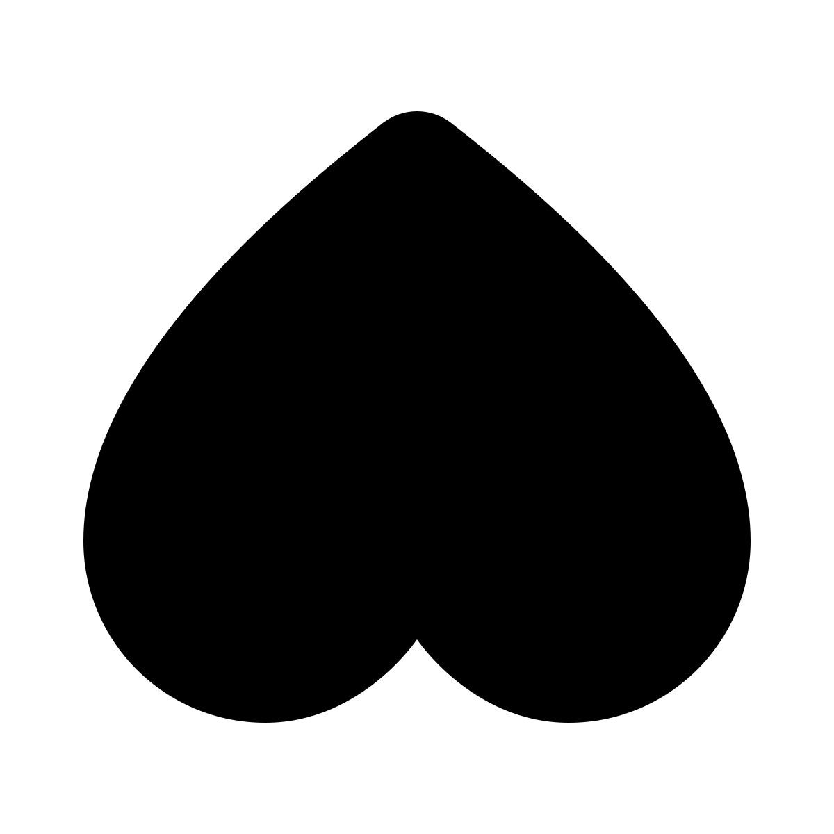 ios 17 glyph style cuore sottosopra icon