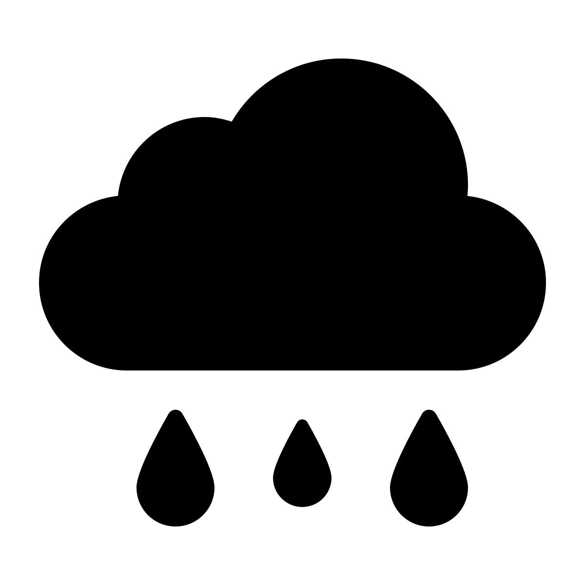 ios 17 glyph style 폭우 icon