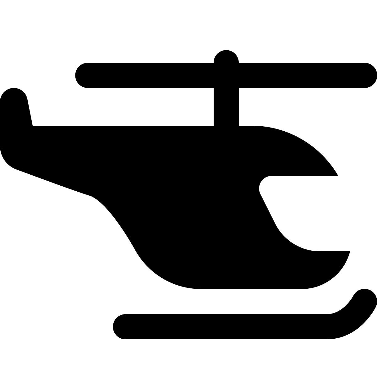 ios 17 glyph style helicóptero icon