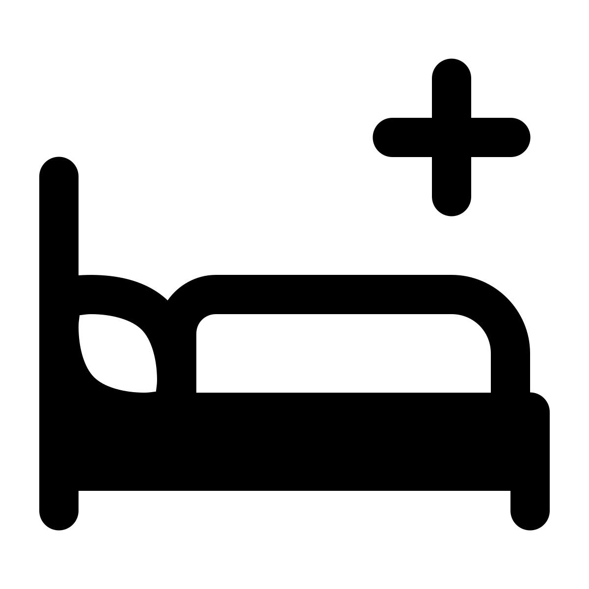 ios 17 glyph style 医院室 icon