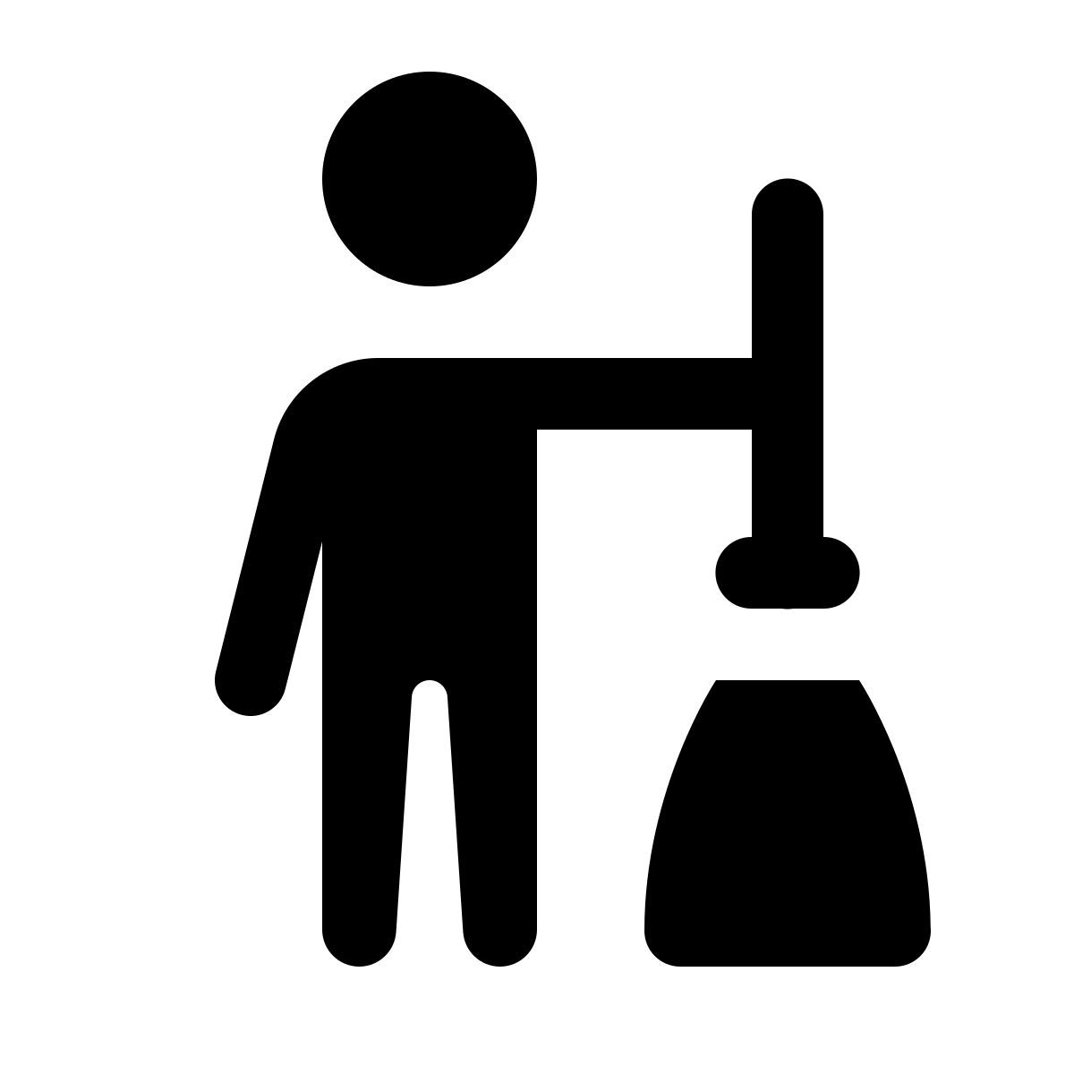 ios 17 glyph style homme de ménage icon