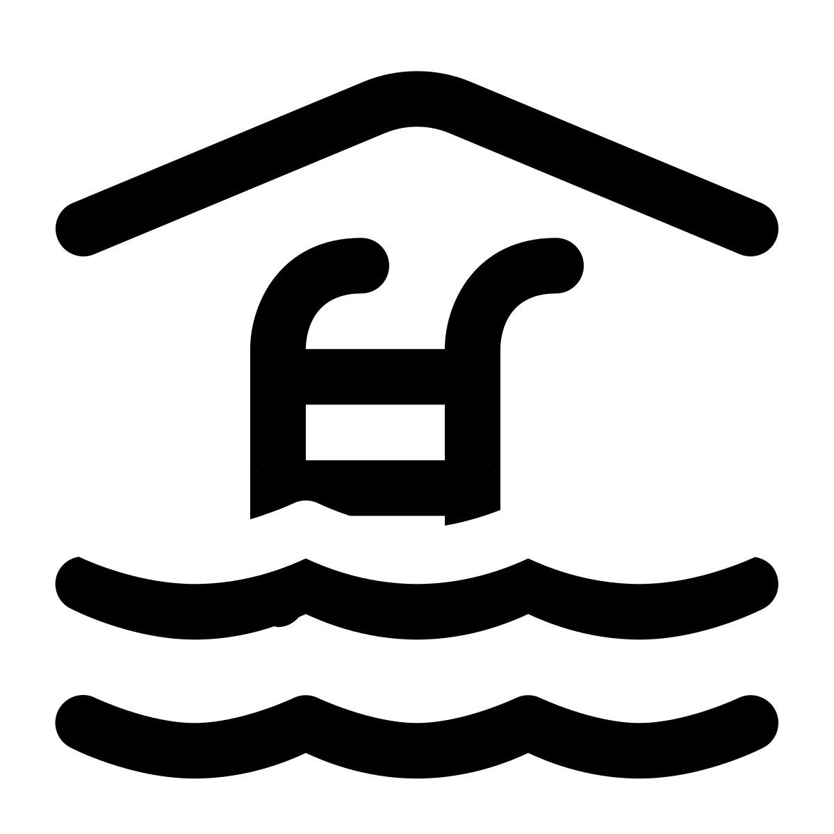 ios 17 glyph style indoor swimming pool icon