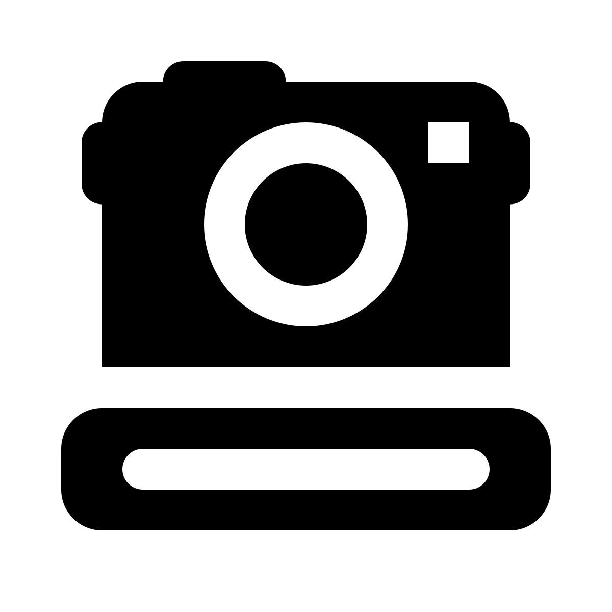 ios 17 glyph style 즉석 카메라 icon