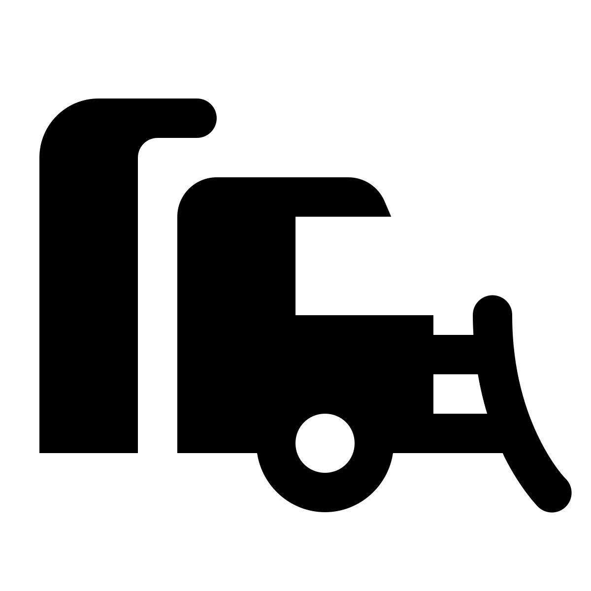 ios 17 glyph style snow plow icon