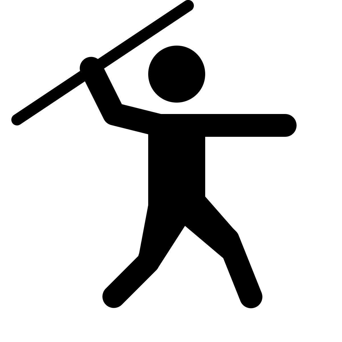 ios 17 glyph style 창 던지기 icon