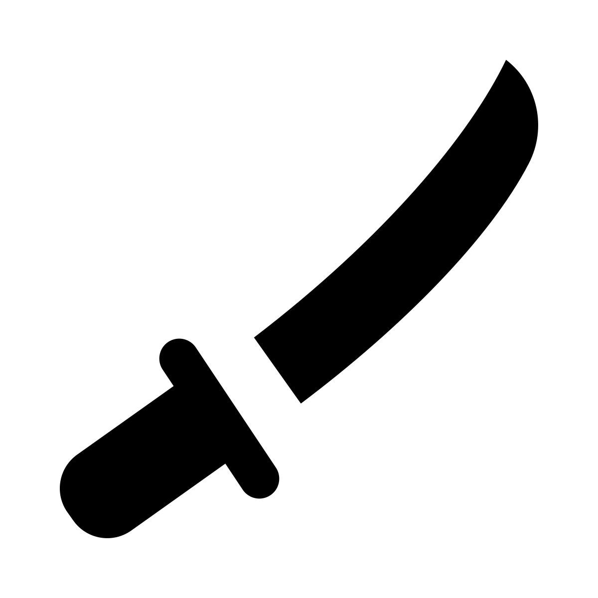 ios 17 glyph style katana icon