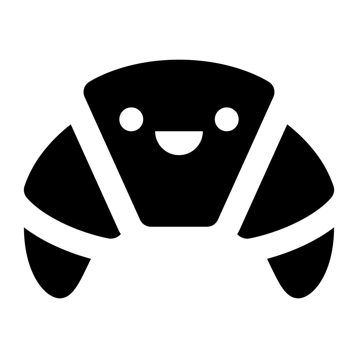 ios 17 glyph style kawaii croissant icon