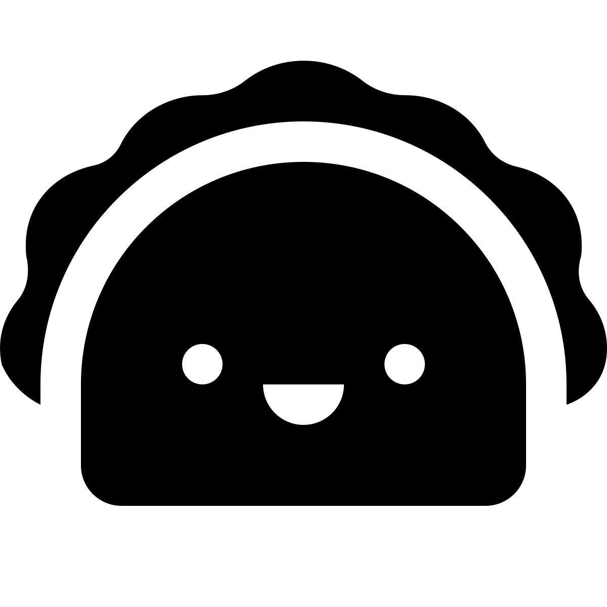 ios 17 glyph style taco kawaii icon
