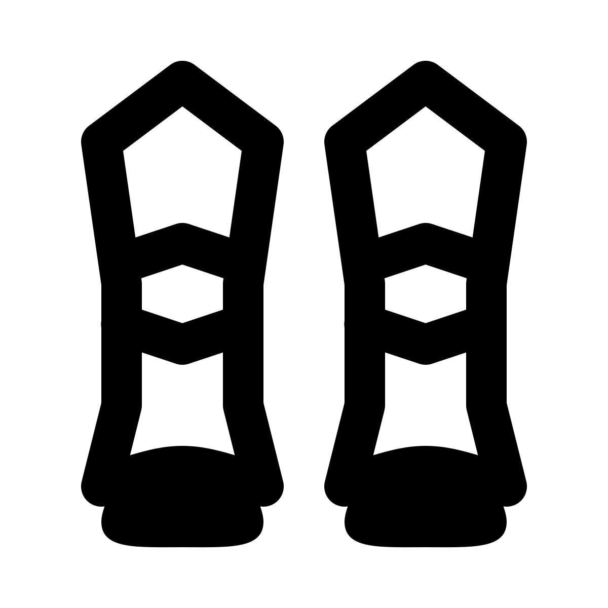 ios 17 glyph style armadura de pierna icon