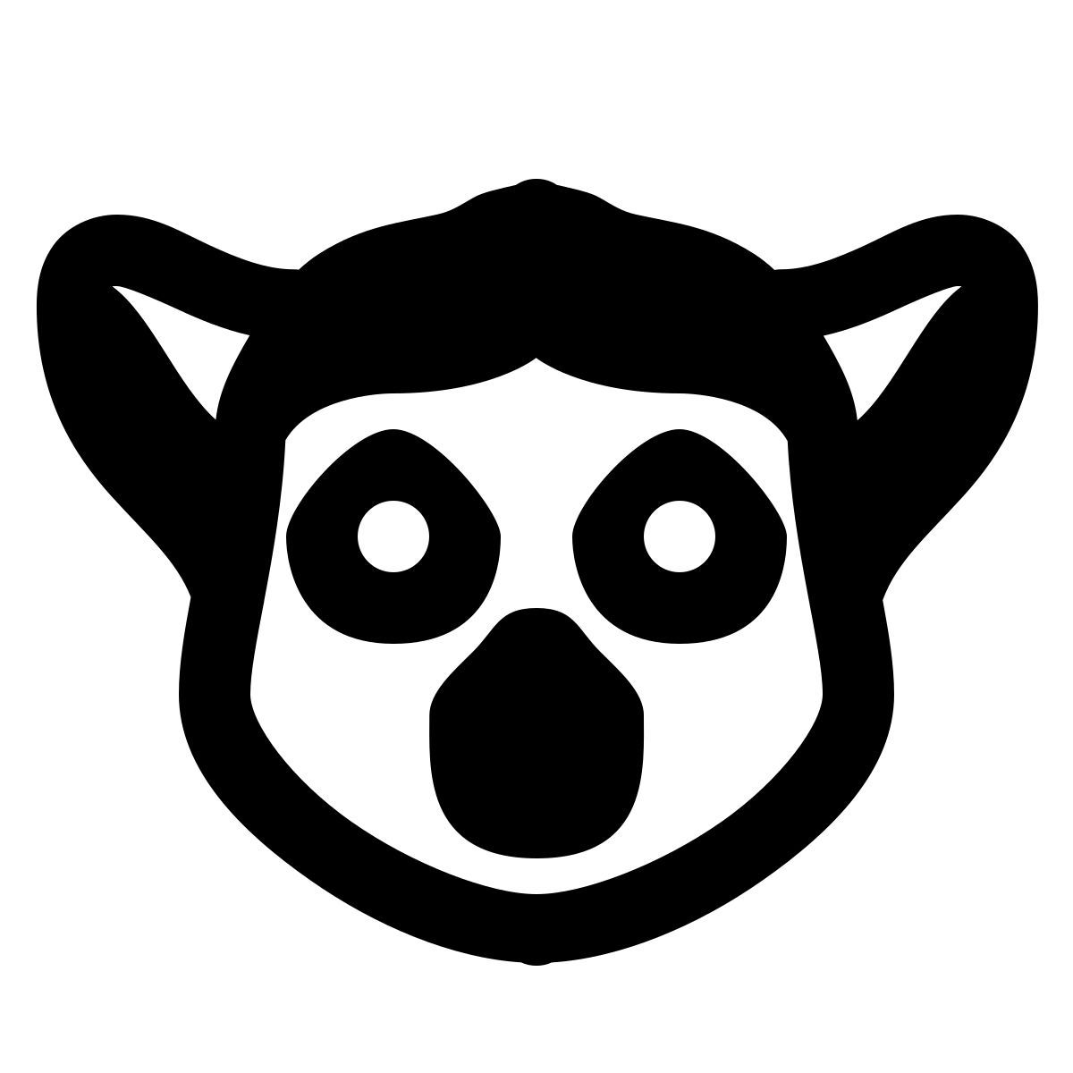 ios 17 glyph style 狐猴 icon