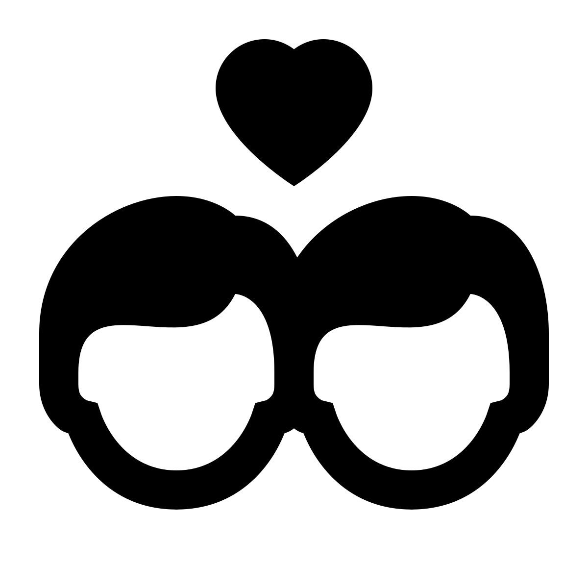 ios 17 glyph style 男同性恋 icon