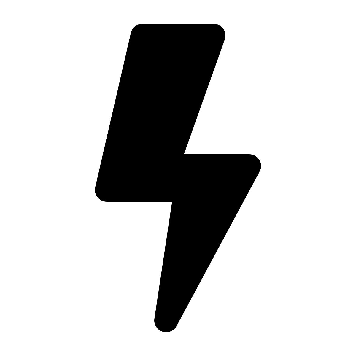 ios 17 glyph style lightning bolt icon