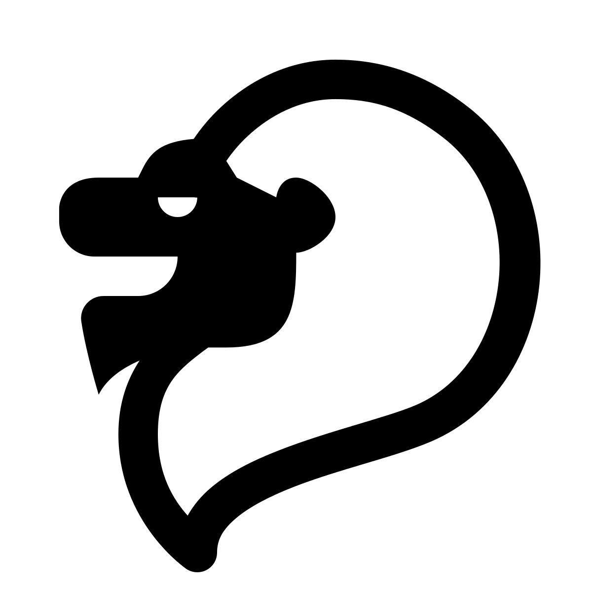 ios 17 glyph style cabeza de león icon