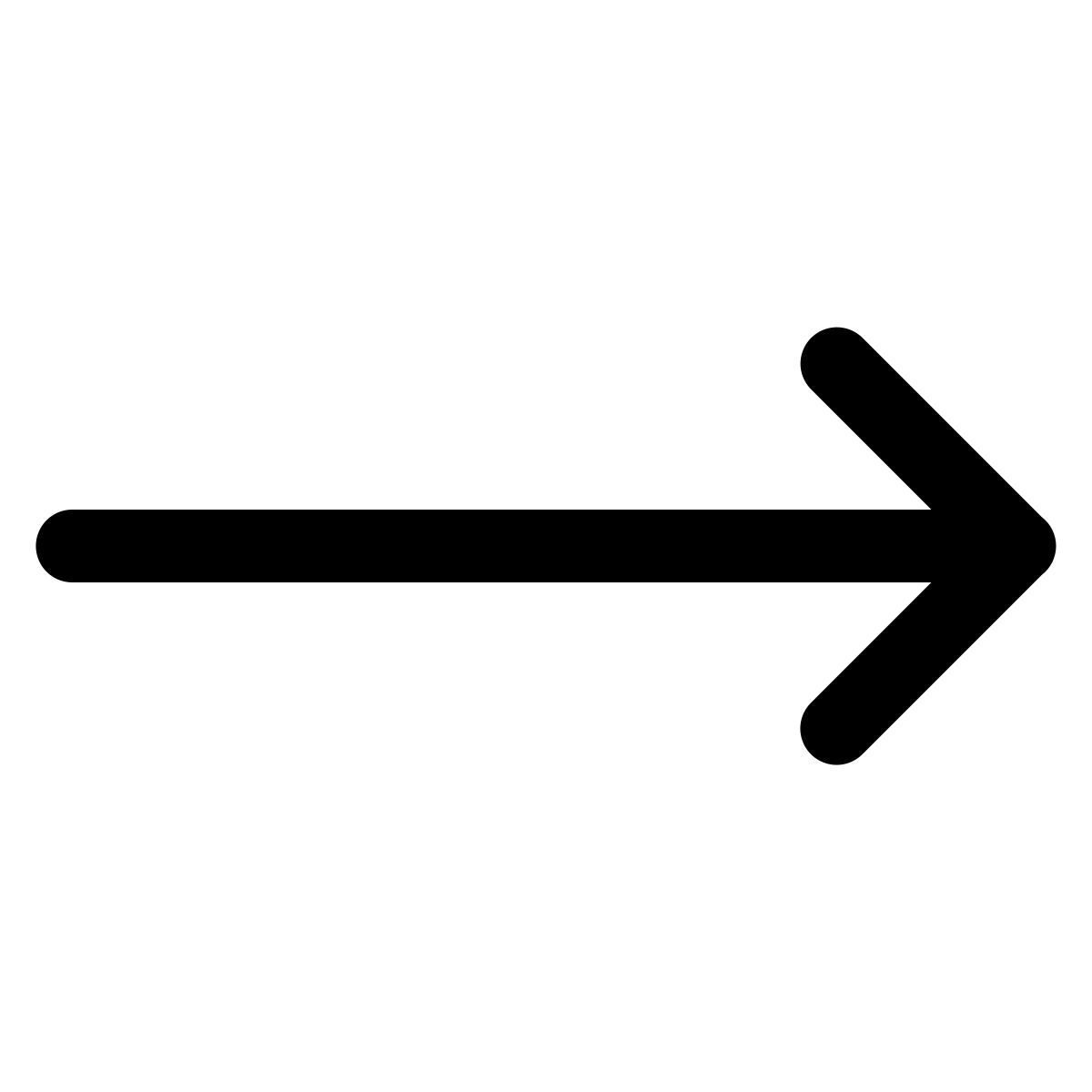 ios 17 glyph style flecha derecha larga icon