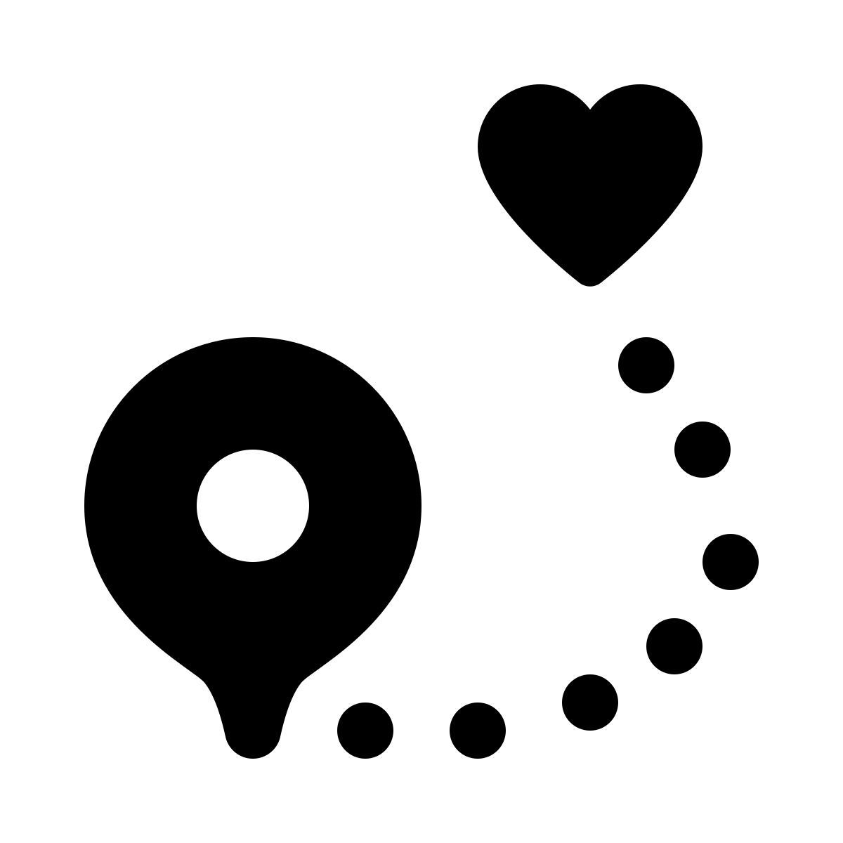 ios 17 glyph style love path icon