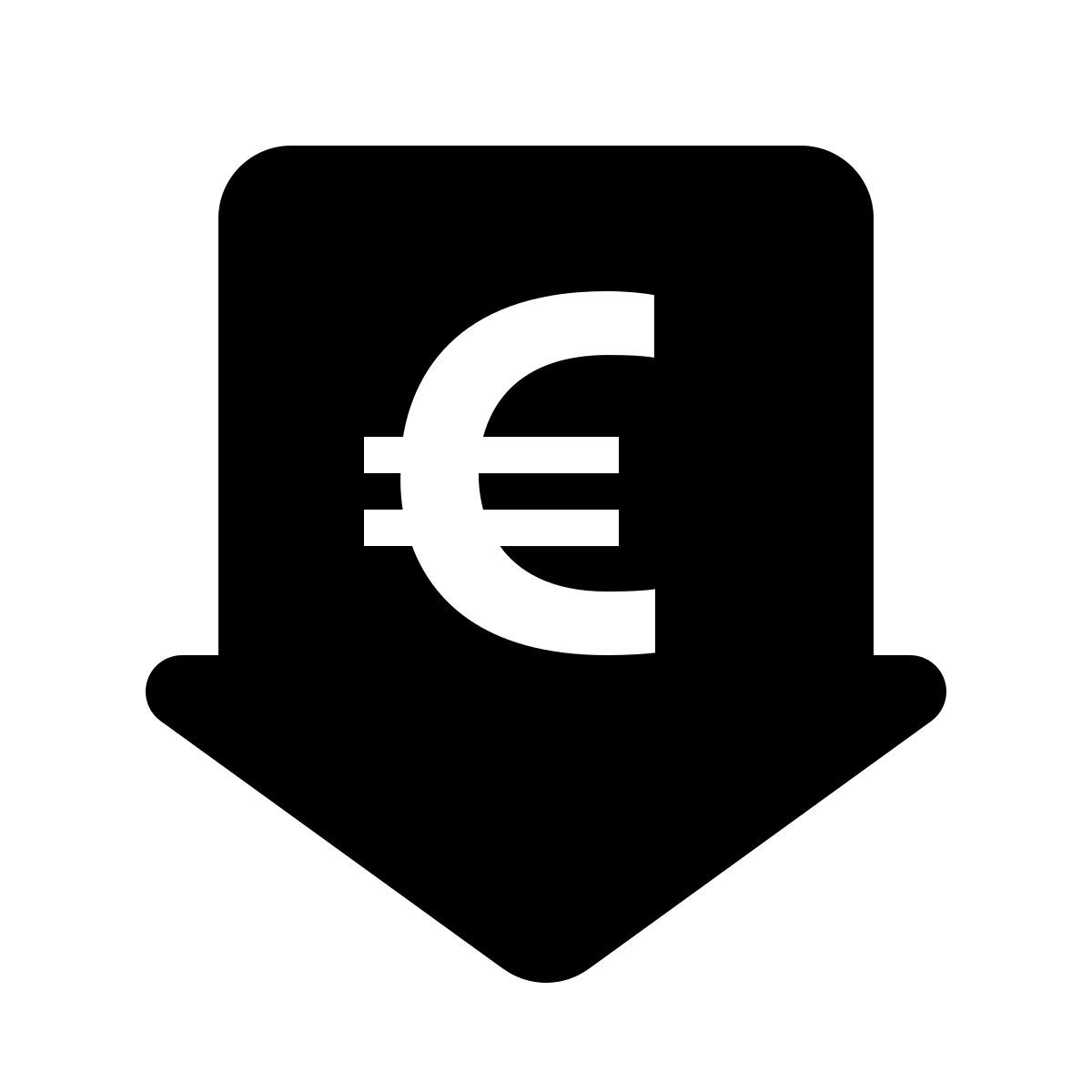 ios 17 glyph style low price euro icon