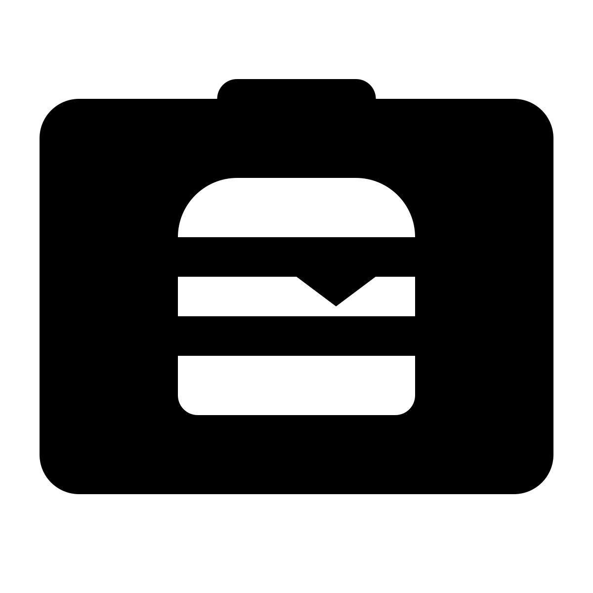 ios 17 glyph style 점심 도시락 icon