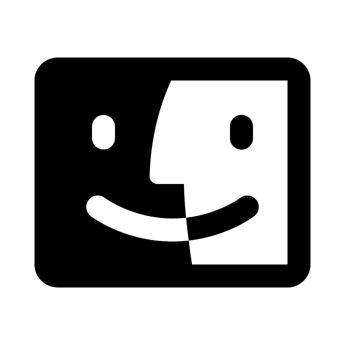 ios 17 glyph style logo de mac icon