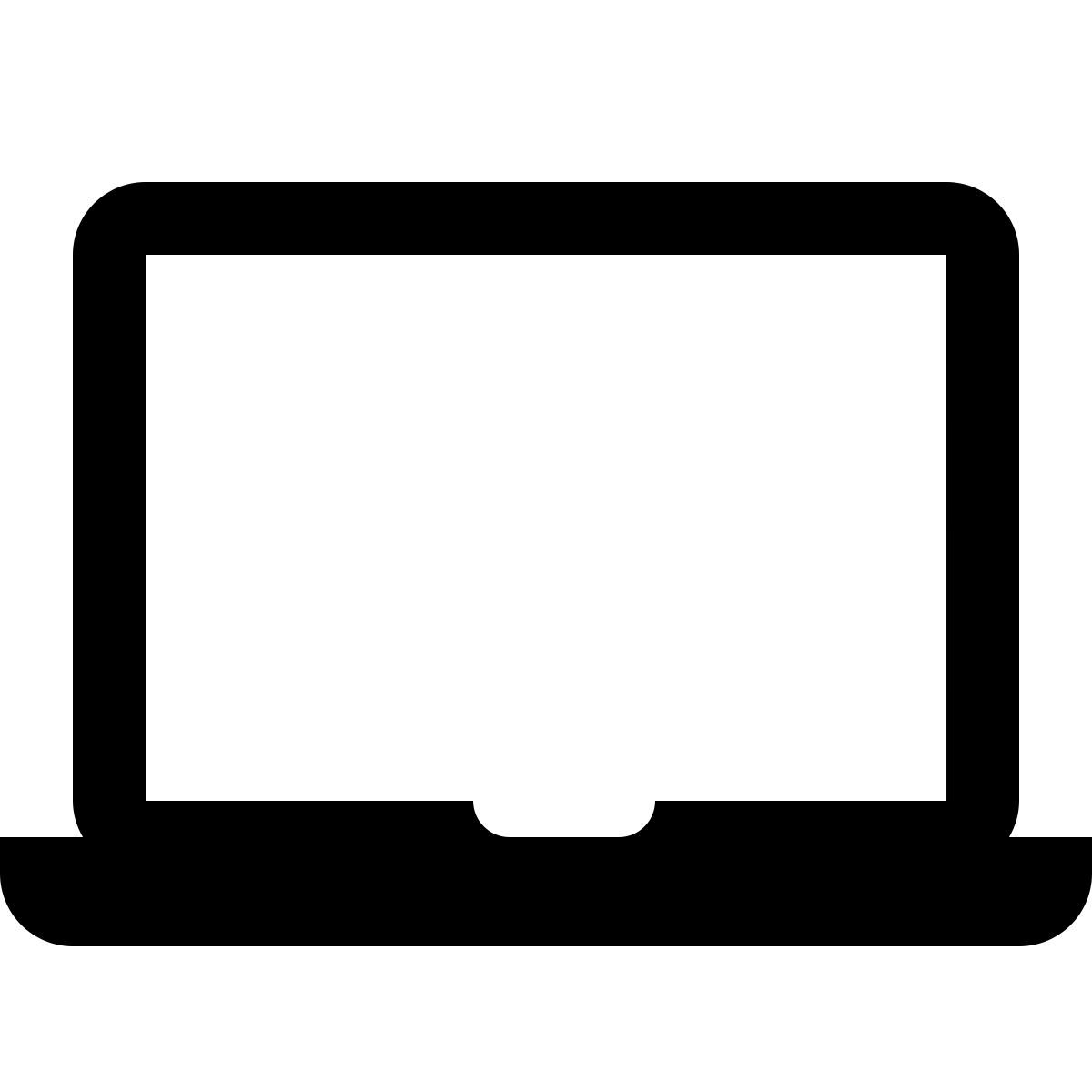 ios 17 glyph style macbook icon